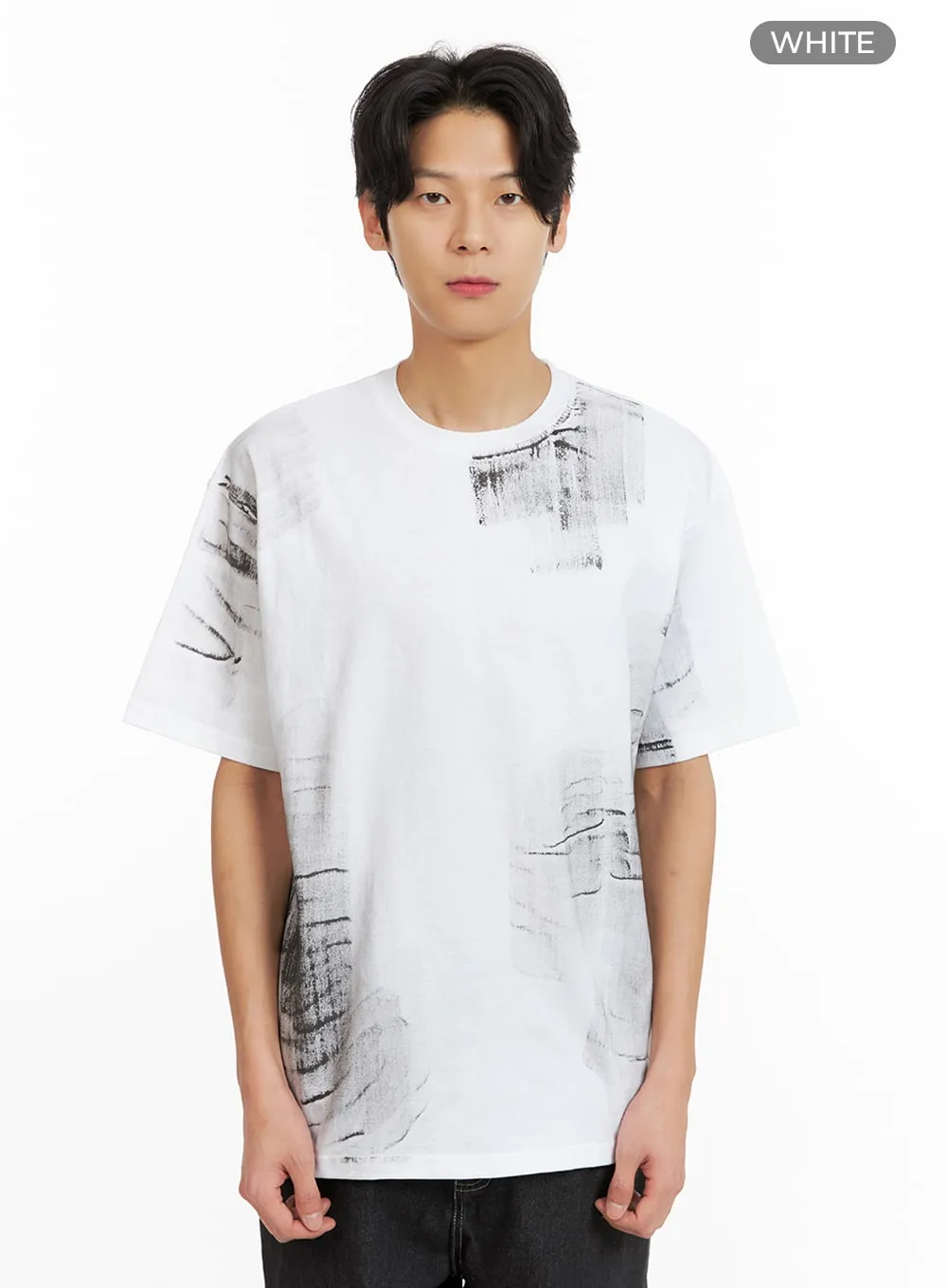 Men's Graphic Round Neck T-Shirt IA402