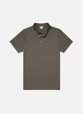 Men's Jersey Classic Polo Shirt in Khaki