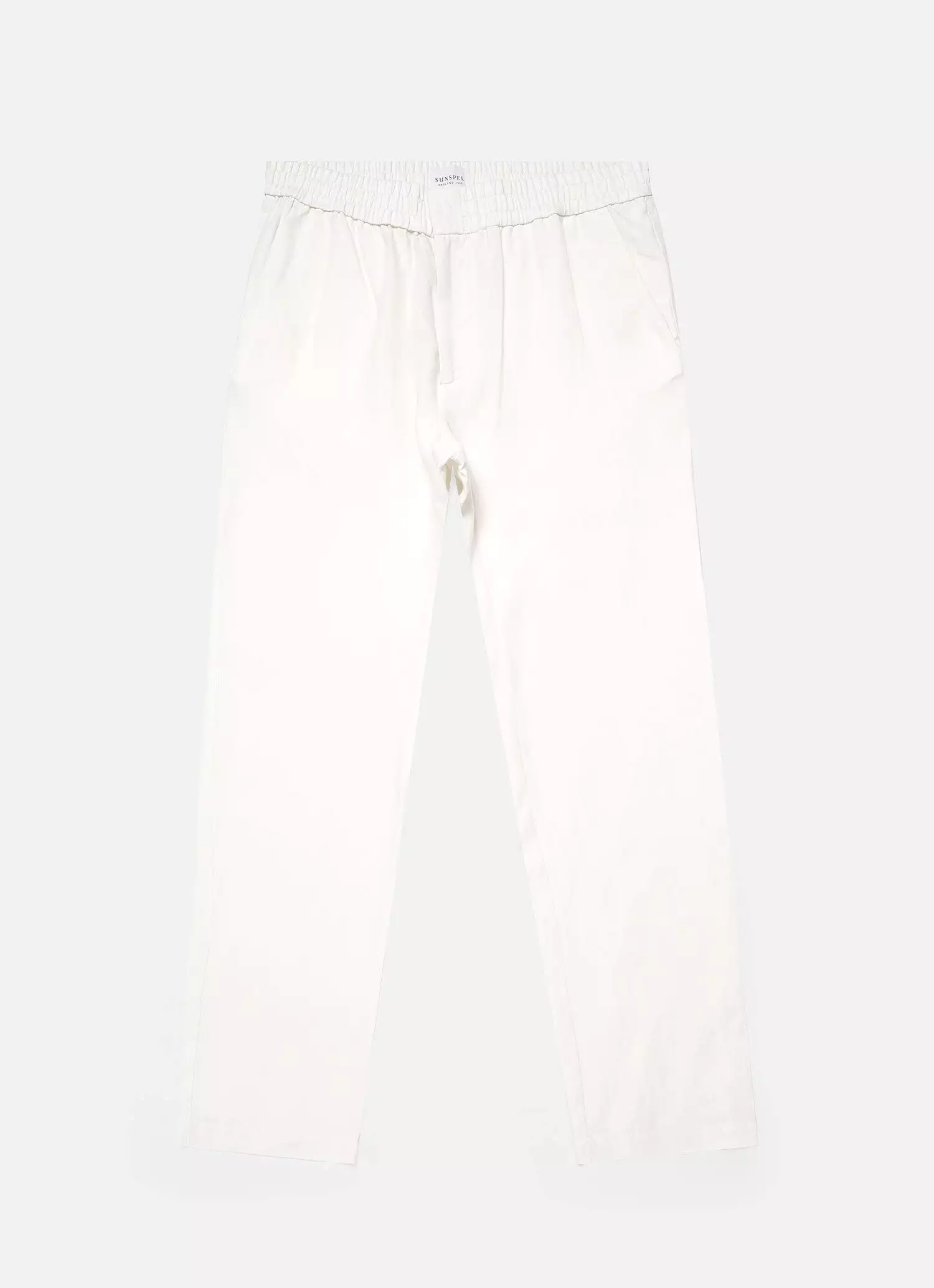 Men's Linen Drawstring Trouser in White