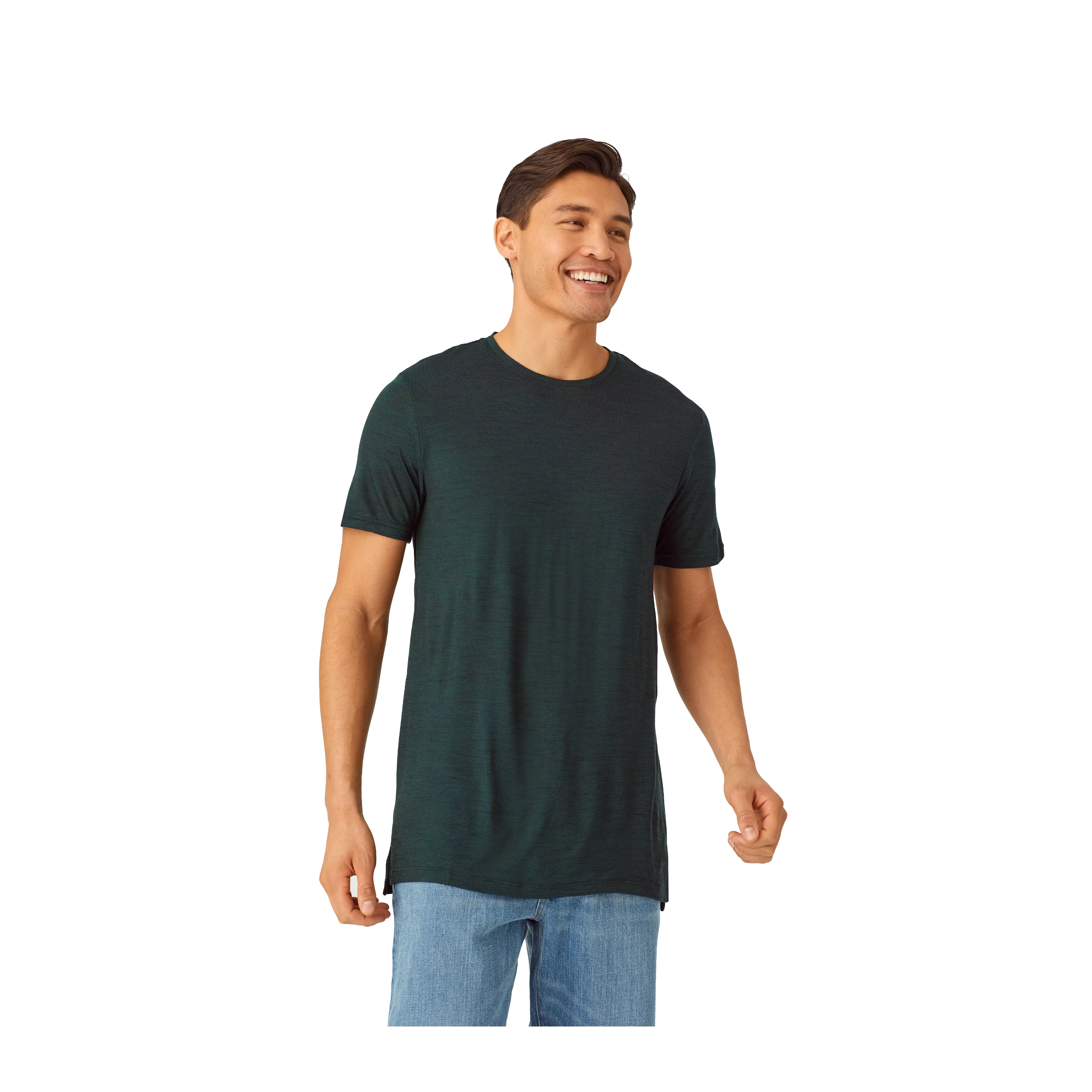 Men's Merino Wool Blend Crew Neck T-Shirt