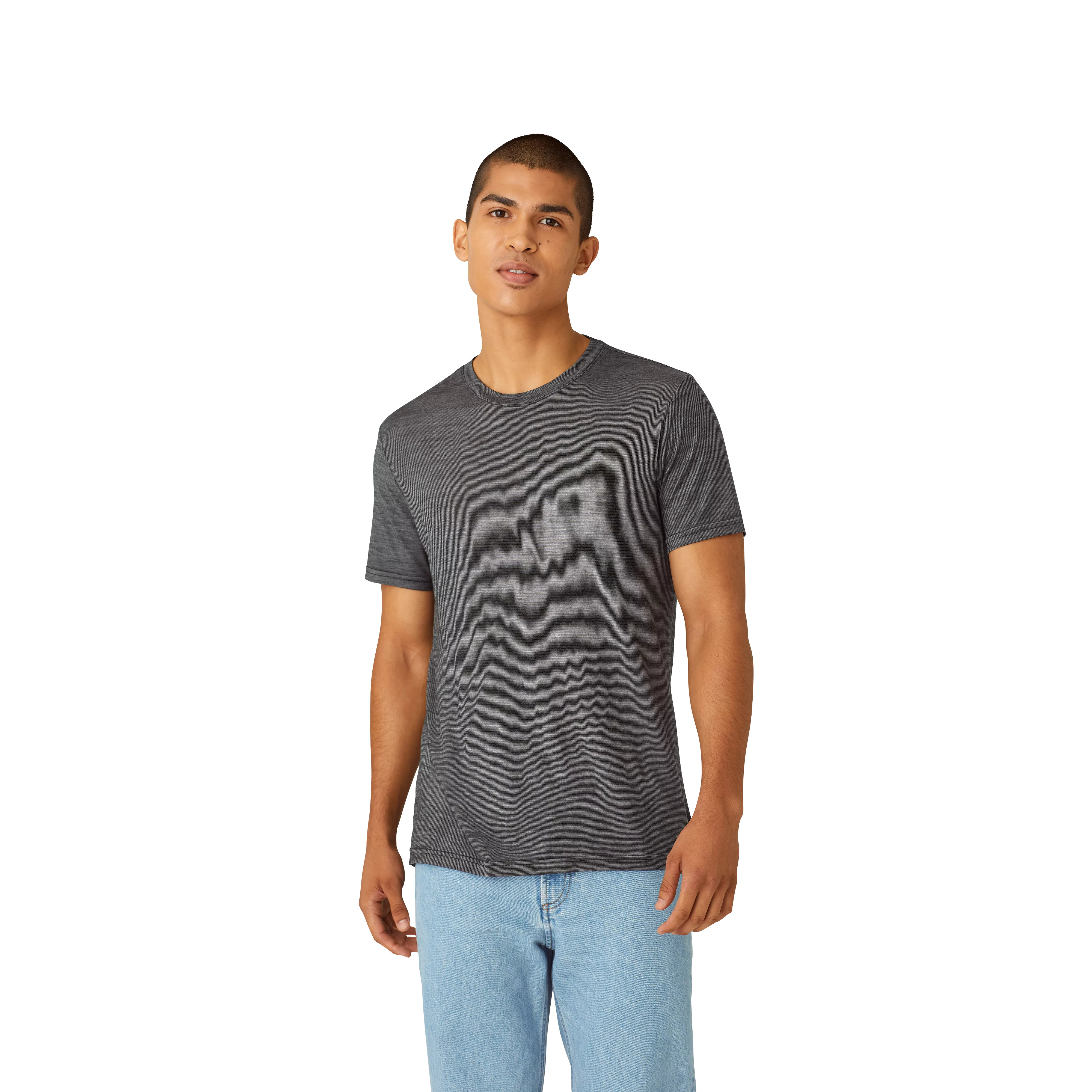 Men's Merino Wool Blend Crew Neck T-Shirt