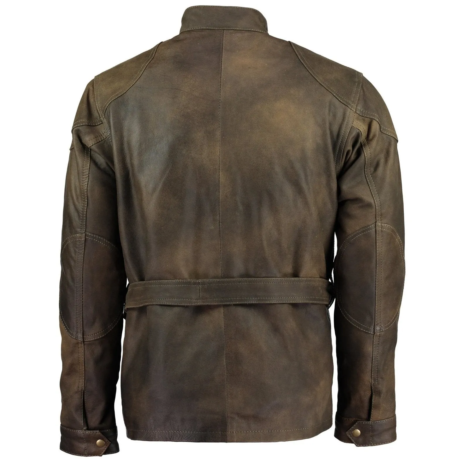 Men's Premium Brown Benjamin Button Long Leather Jacket