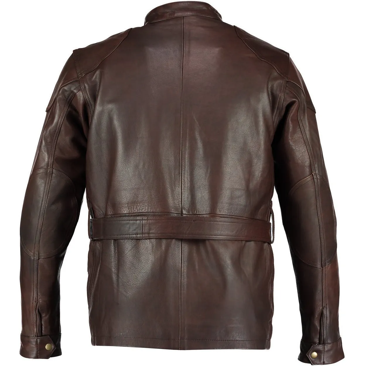 Men's Premium Brown Benjamin Button Long Leather Jacket