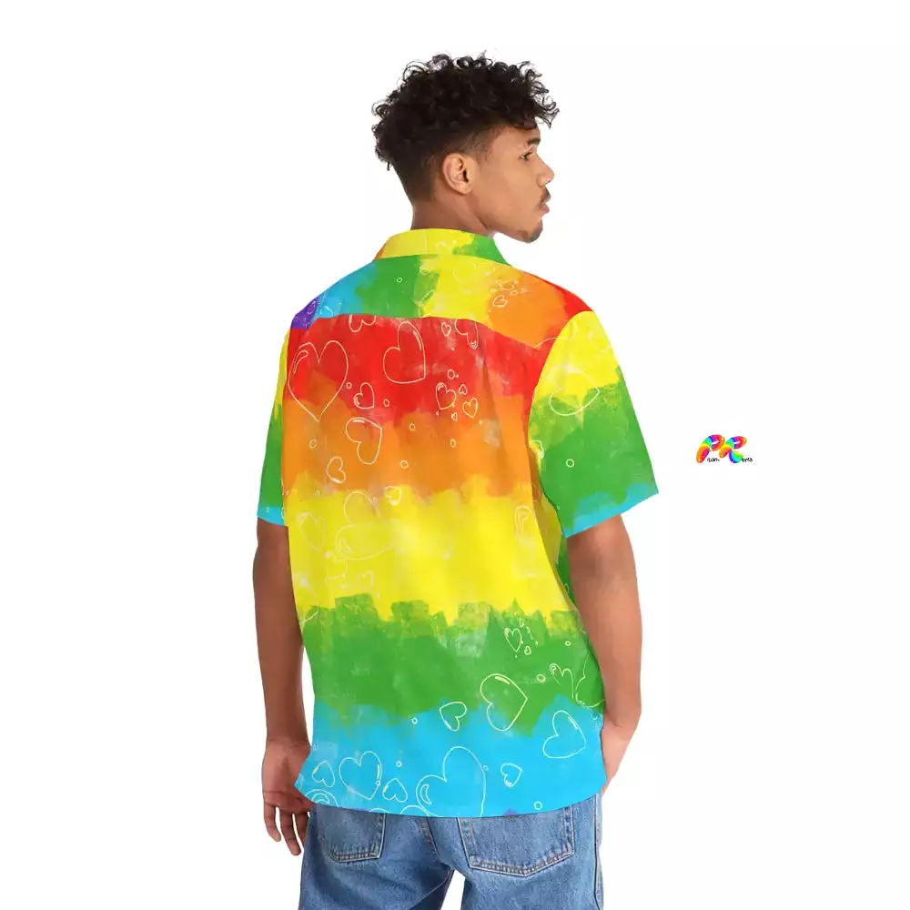 Men's Pride Hearts Hawaiian Shirt