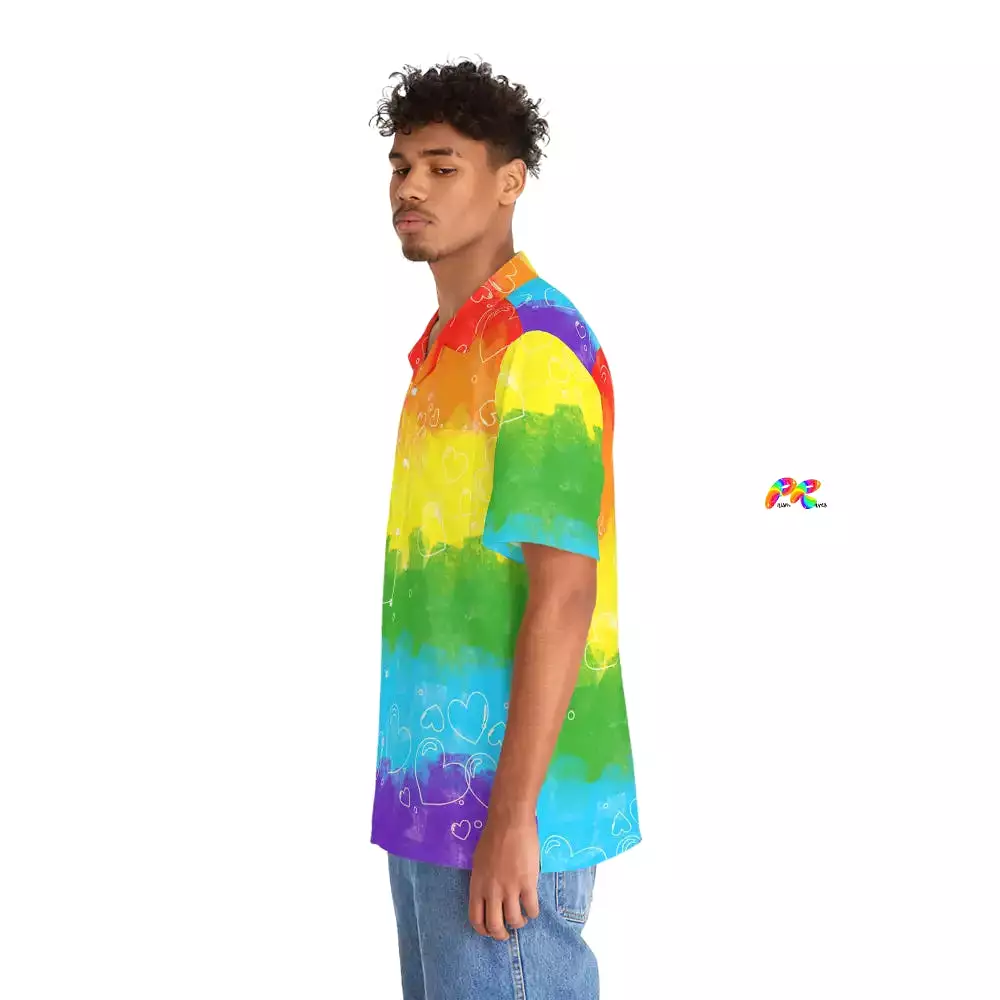 Men's Pride Hearts Hawaiian Shirt