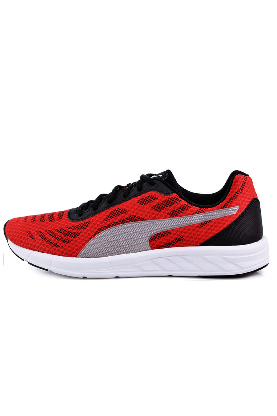 Mens Puma Meteor Red/Silver/White Textile Lightweight Trainers Shoes