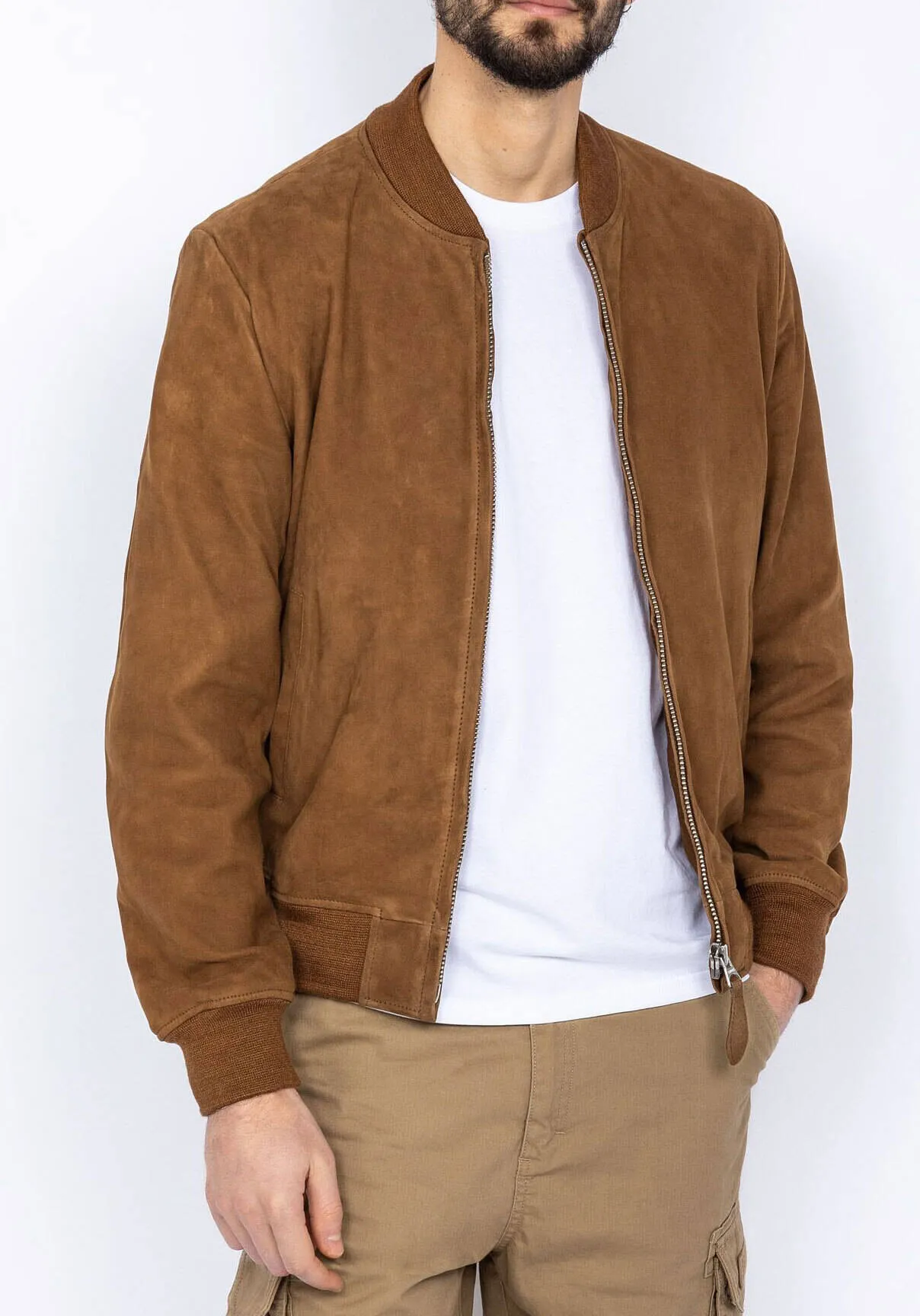 Men's rust schott lc 300 leather jacket