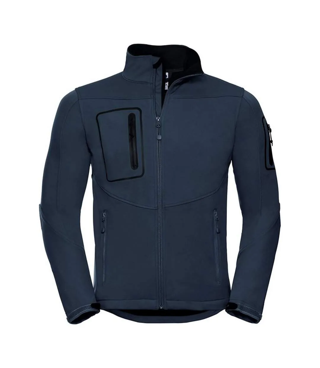 Mens sports soft shell jacket french navy Russell