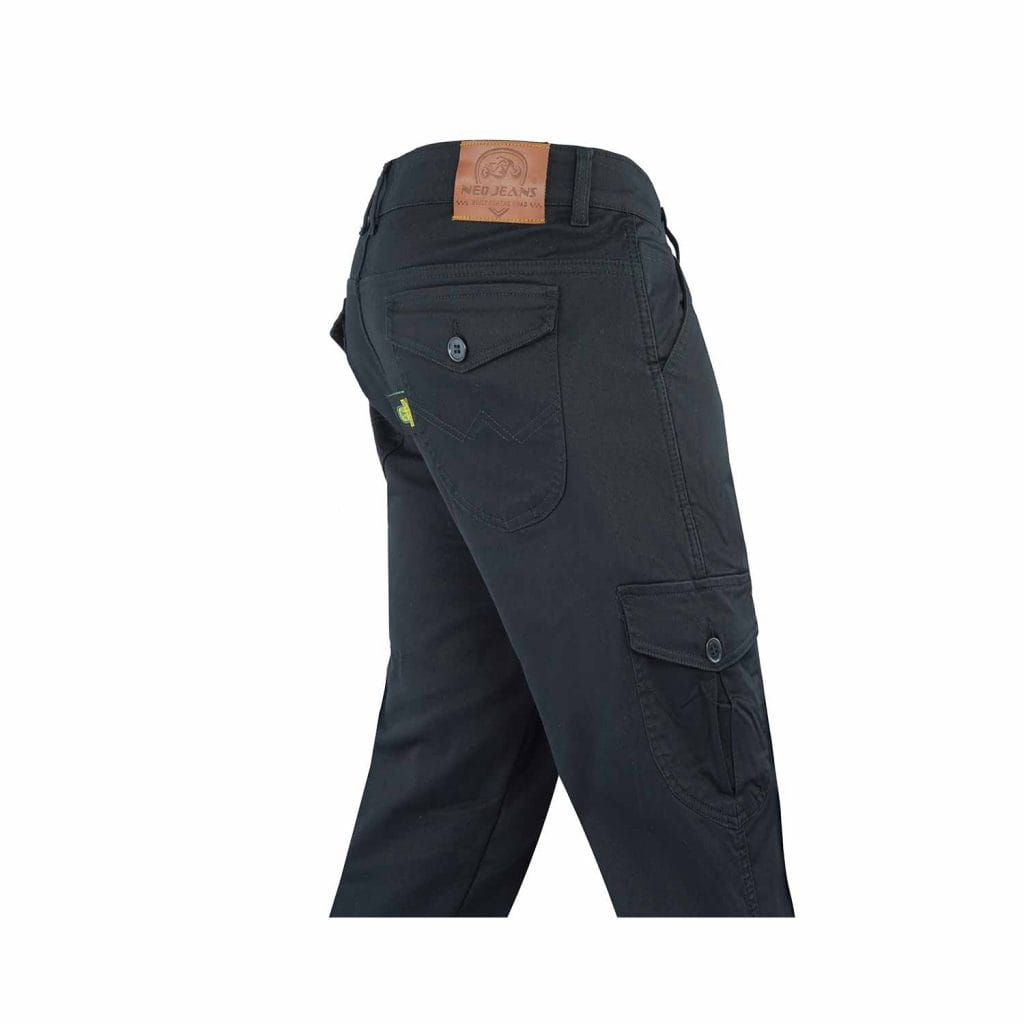 NEO MEN MOTO TWILL CARGO TROUSER REINFORCED WITH ARAMID – BLACK