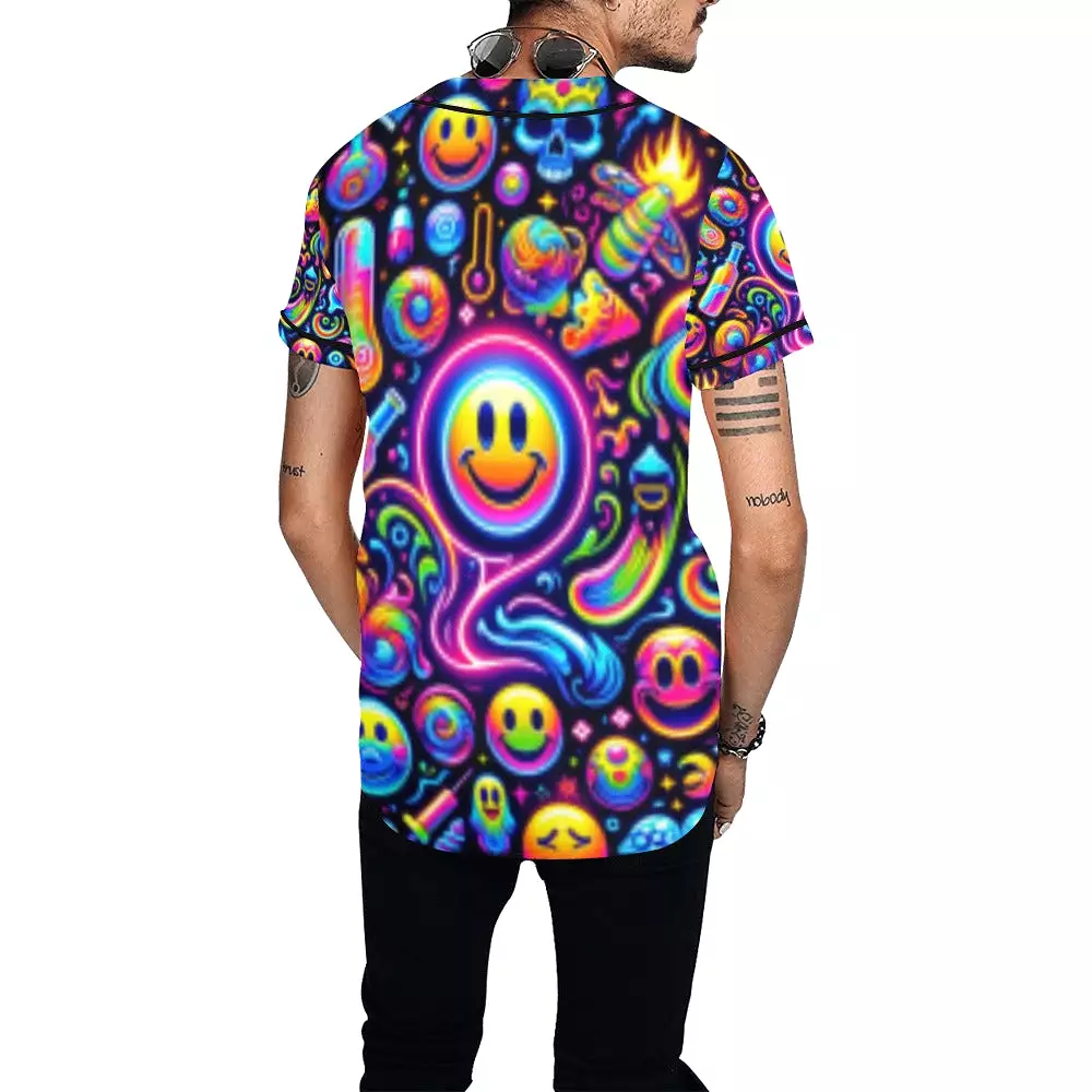 Neon Drip Men's Rave Baseball Jersey