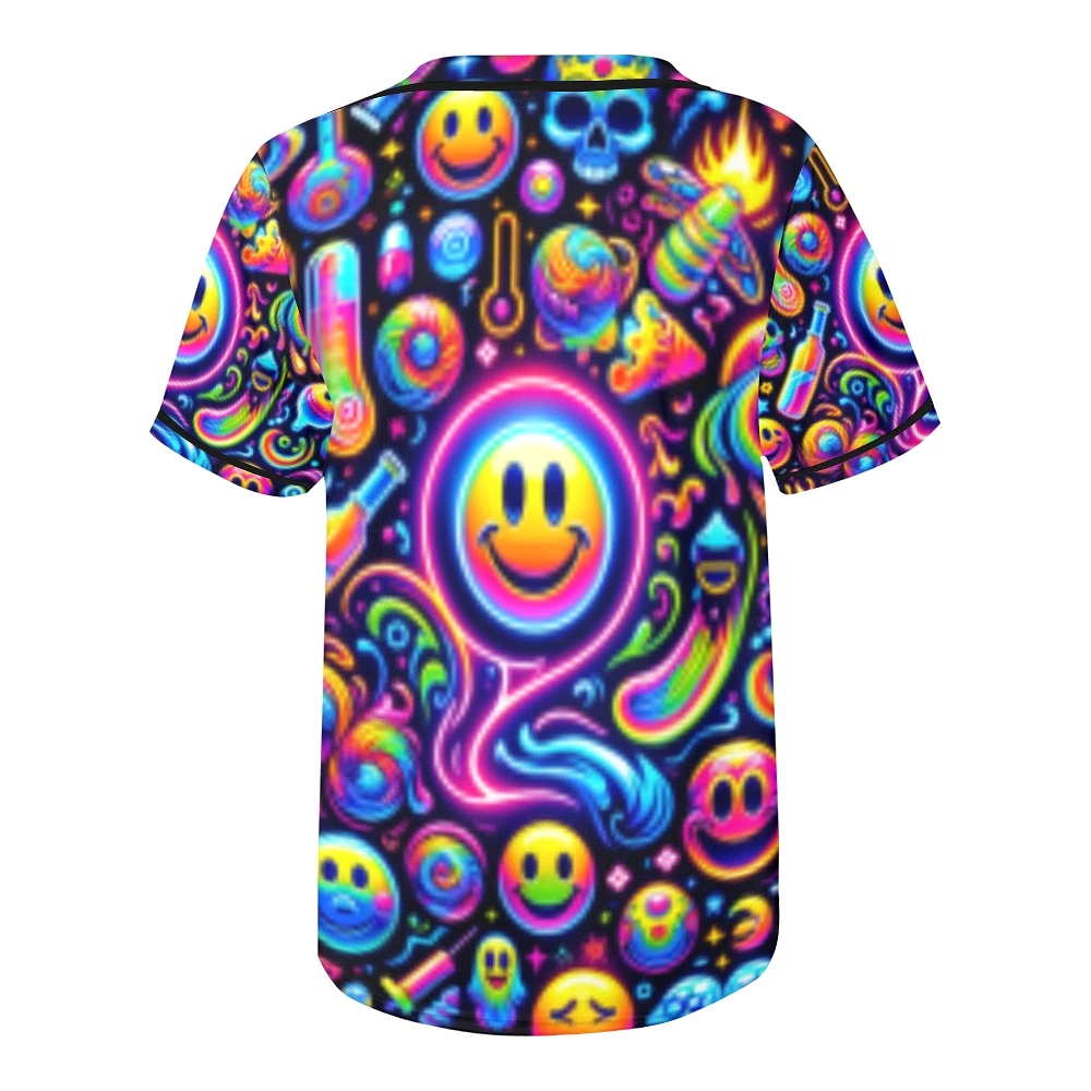 Neon Drip Men's Rave Baseball Jersey