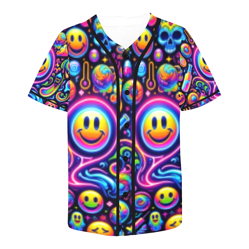 Neon Drip Men's Rave Baseball Jersey