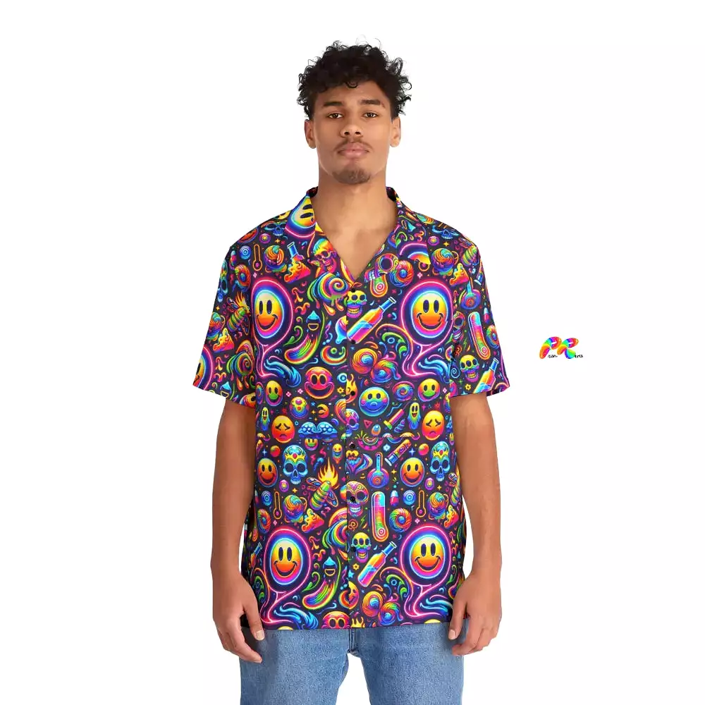 Neon Drip Men's Rave Hawaiian Shirt