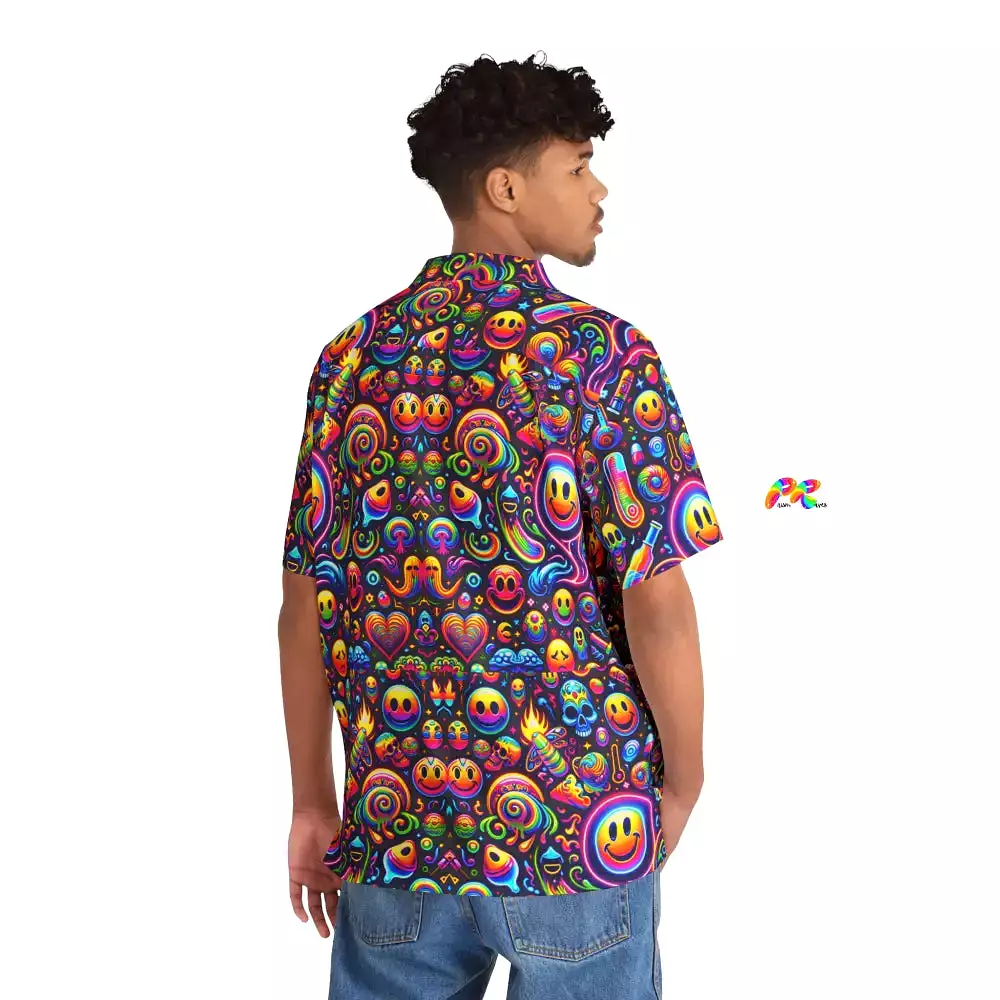 Neon Drip Men's Rave Hawaiian Shirt