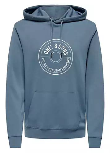 Only & Sons Logo Print Hoodie | Grattan