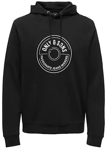 Only & Sons Logo Print Hoodie | Grattan