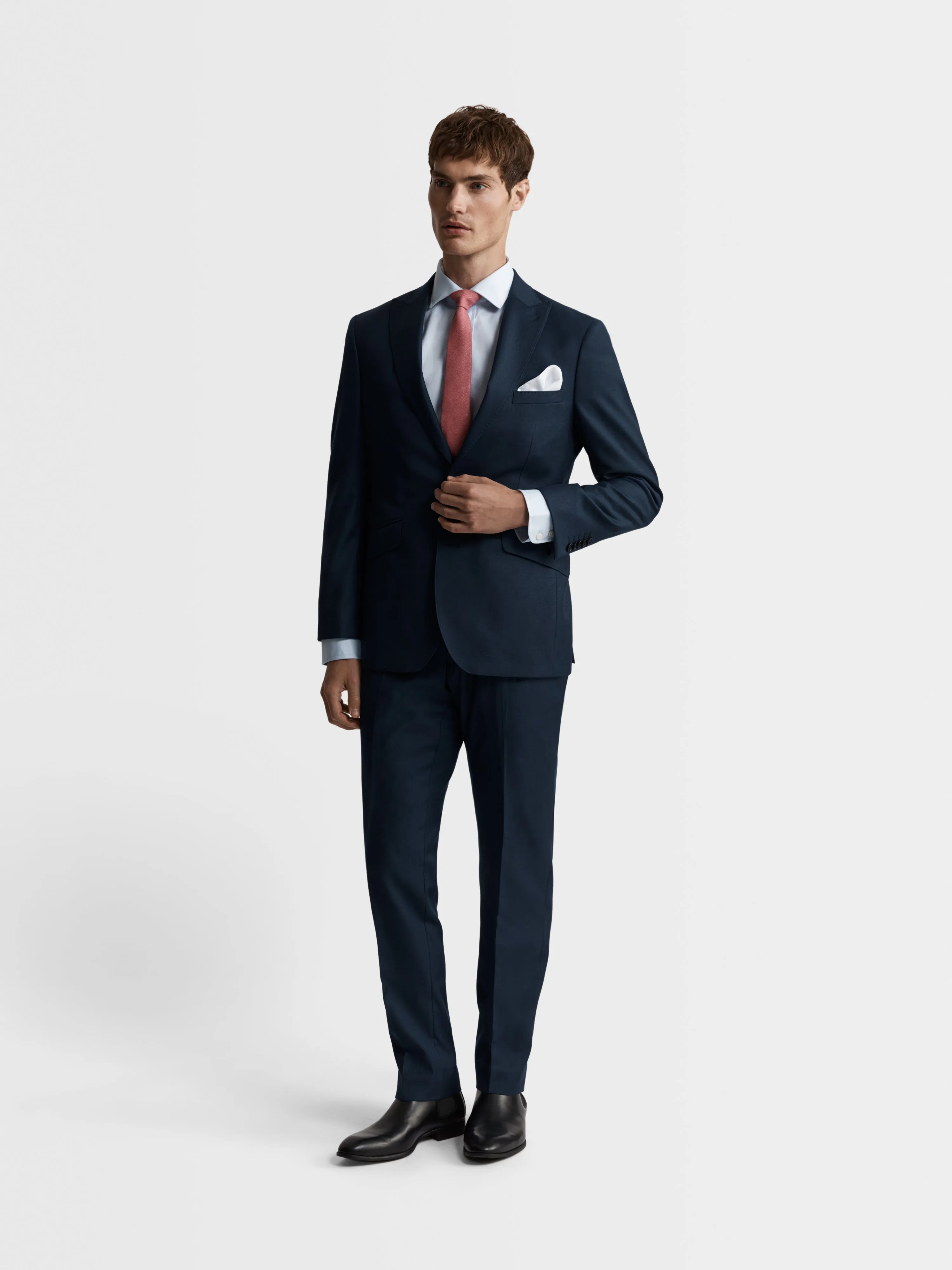 Owens Italian Luxury Slim Navy Suit Jacket