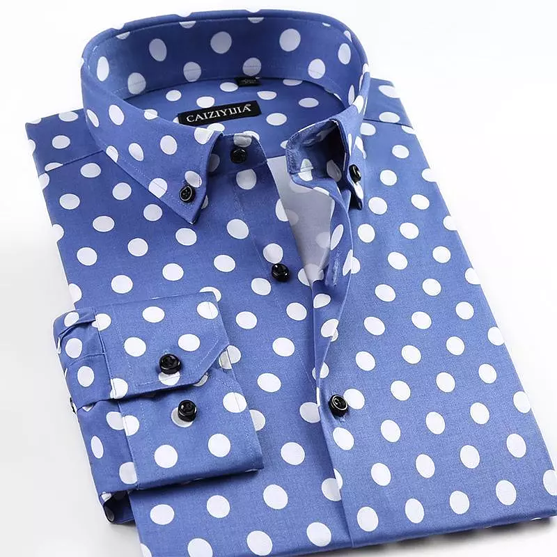 Polka Dot Dress Shirt For Men