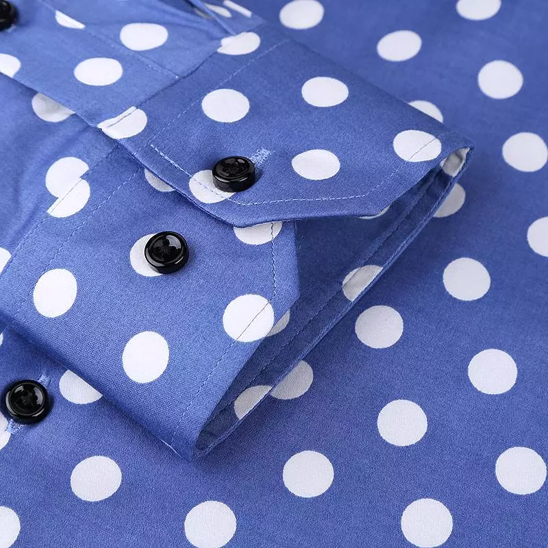 Polka Dot Dress Shirt For Men