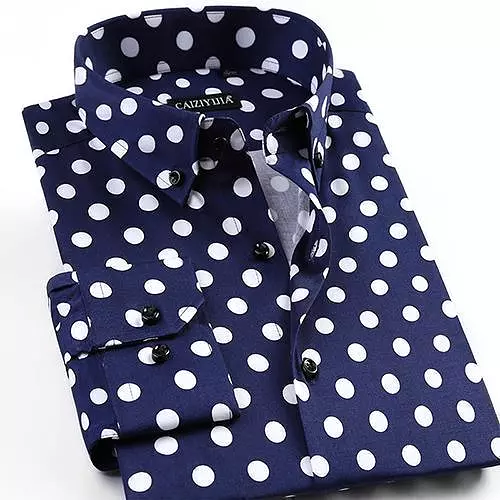 Polka Dot Dress Shirt For Men