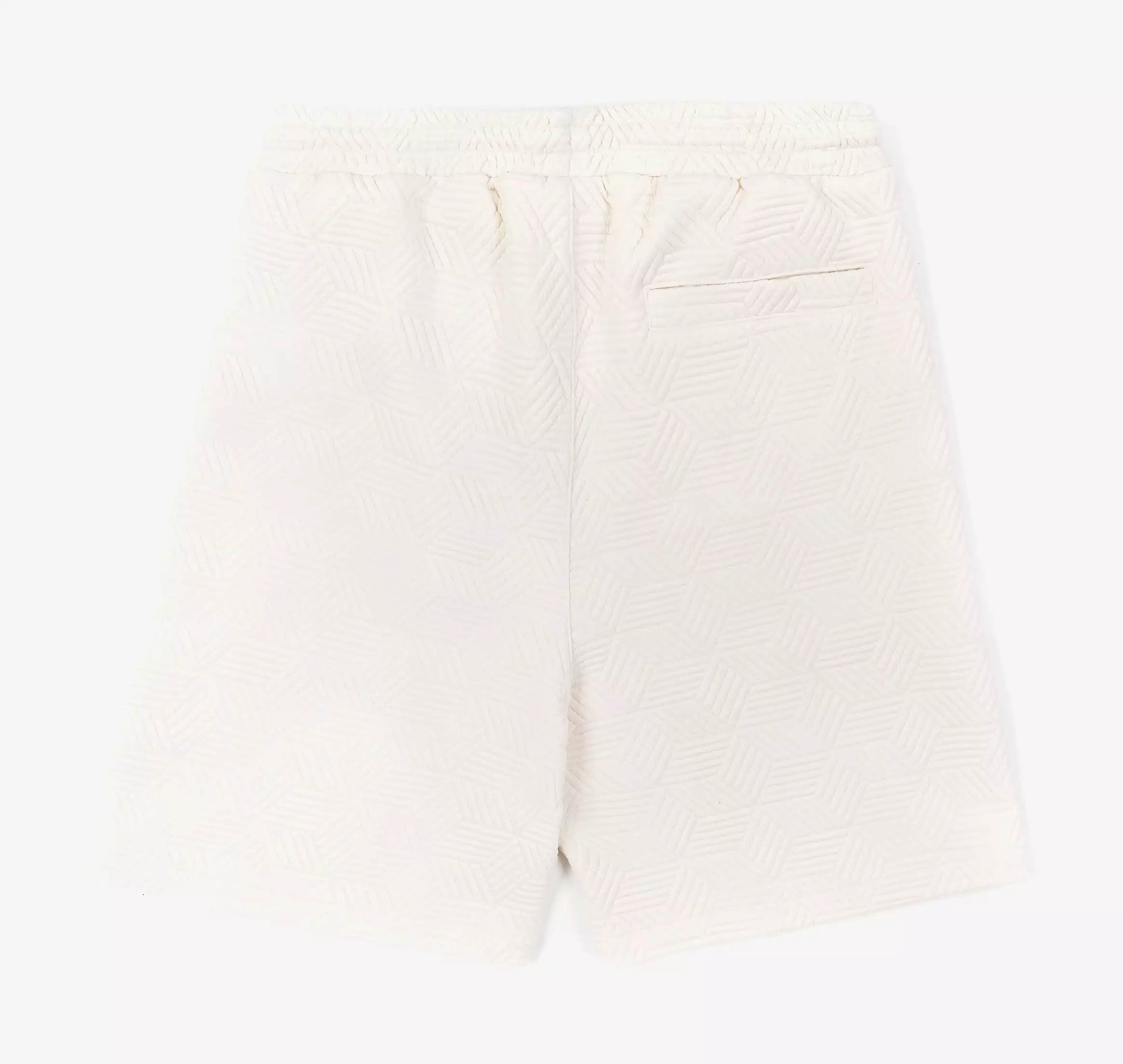 Printed Knit Mens Shorts (Beige/White)