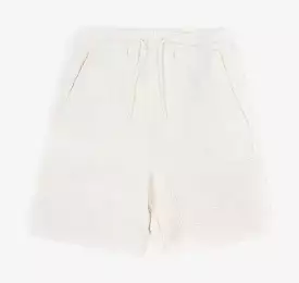 Printed Knit Mens Shorts (Beige/White)