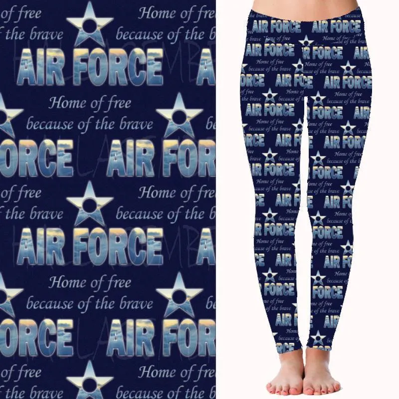 Protect & Serve - Air Force Print Leggings