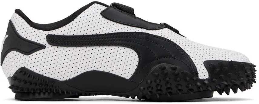 PUMA White & Black Mostro Perf Sneakers