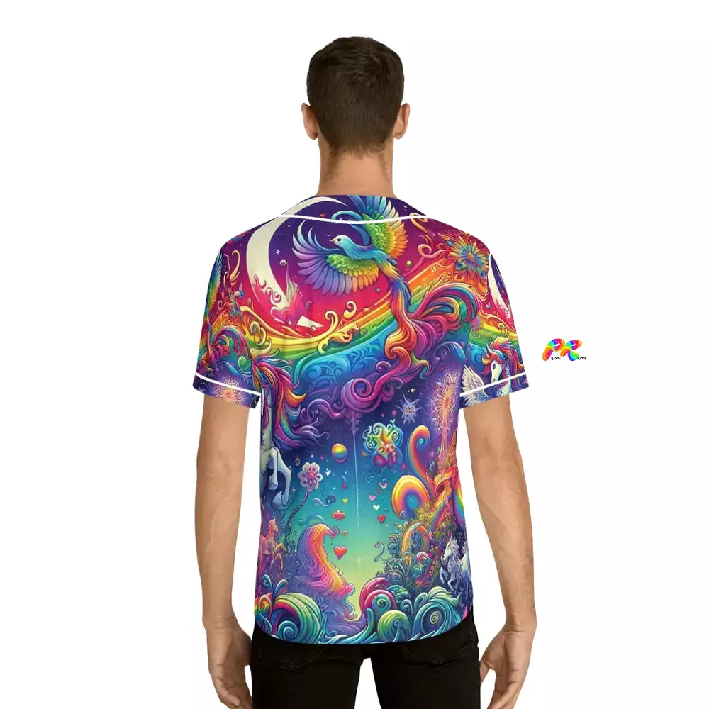 Rainbow Rider Men's Baseball Jersey