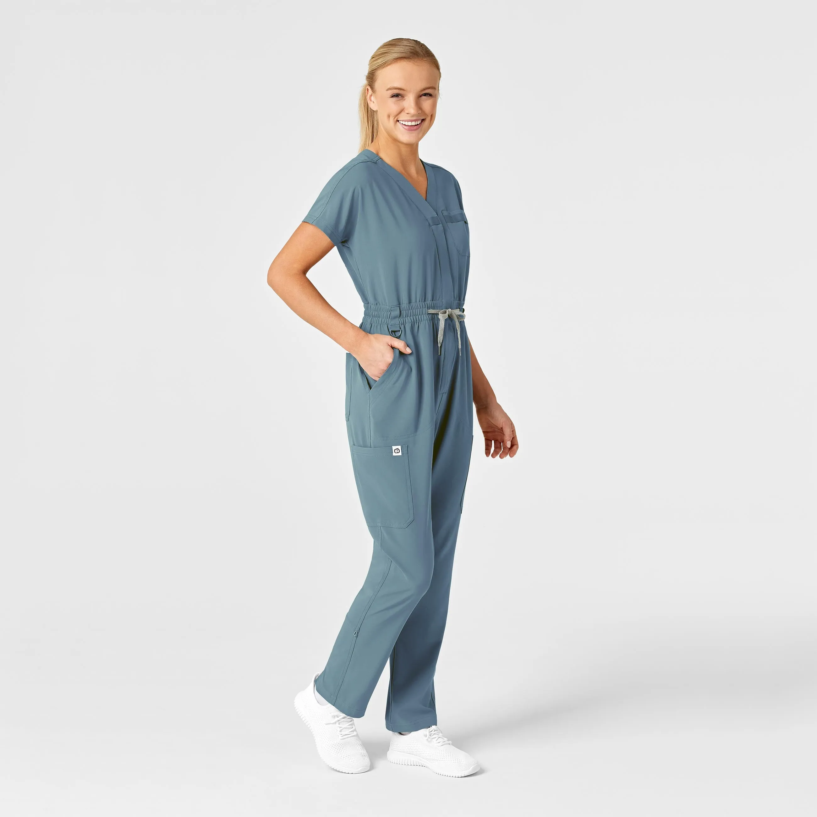 RENEW Women's Zip Front Jumpsuit - Elemental Blue