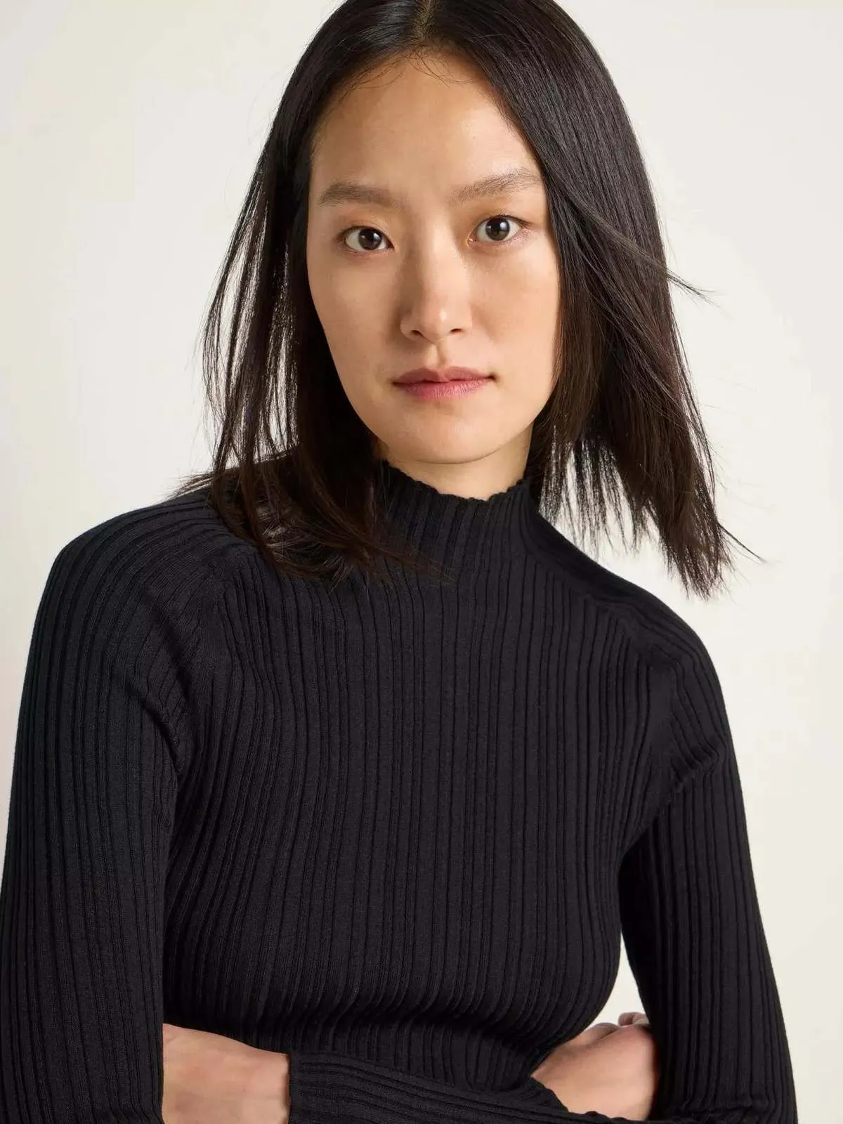 Ribbed sweater - Black