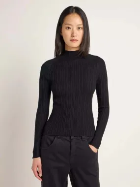 Ribbed sweater - Black