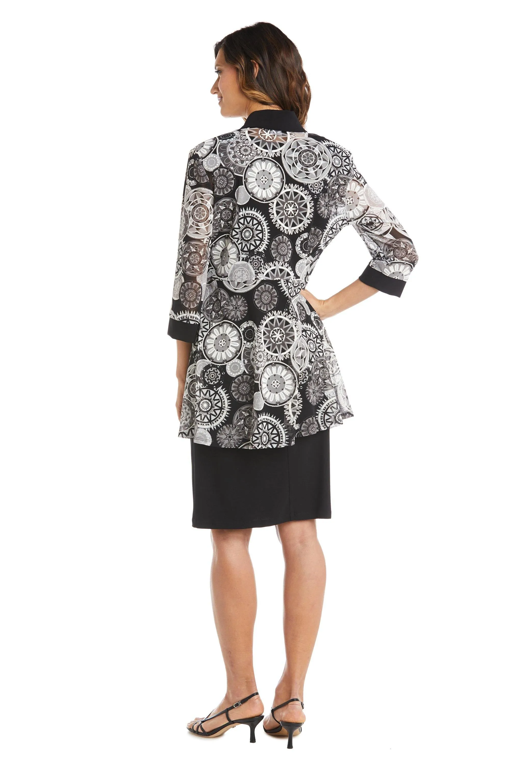 R&M Richards 7823P Short Print Jacket Petite