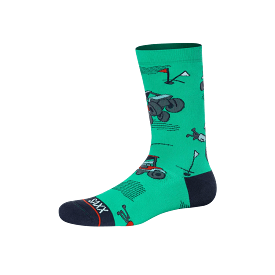 SAXX Men's Whole Package Crew Sock - Off Course Carts- Green