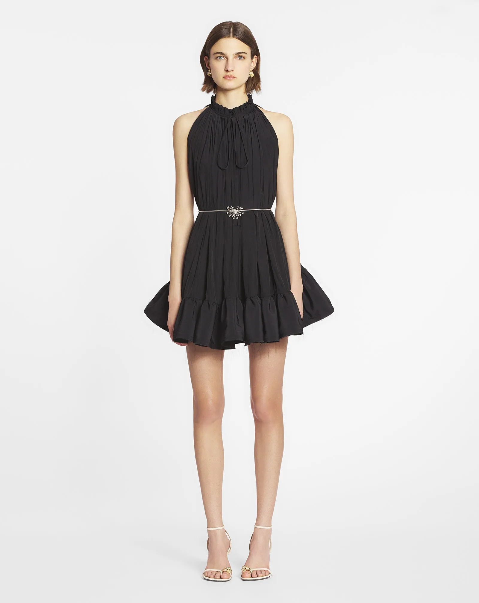 SHORT DRESS WITH RUFFLES