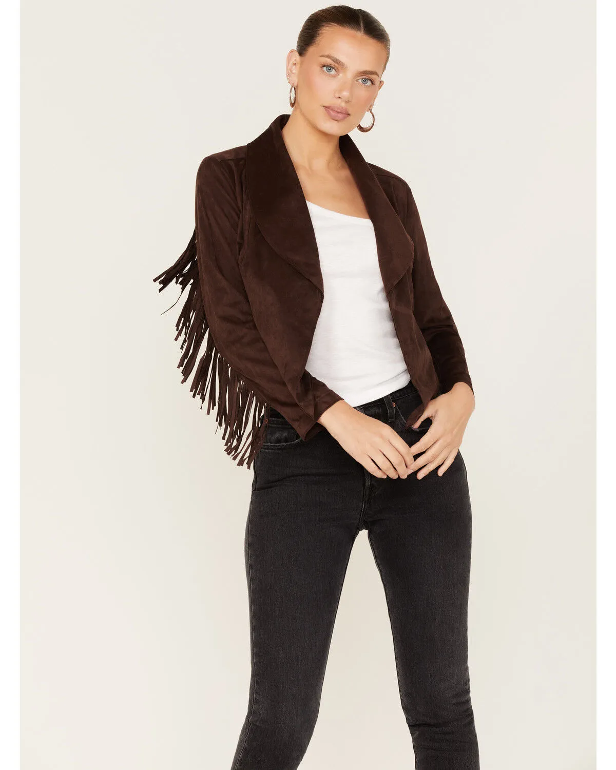 Shyanne Women's Fringe Faux Suede Jacket