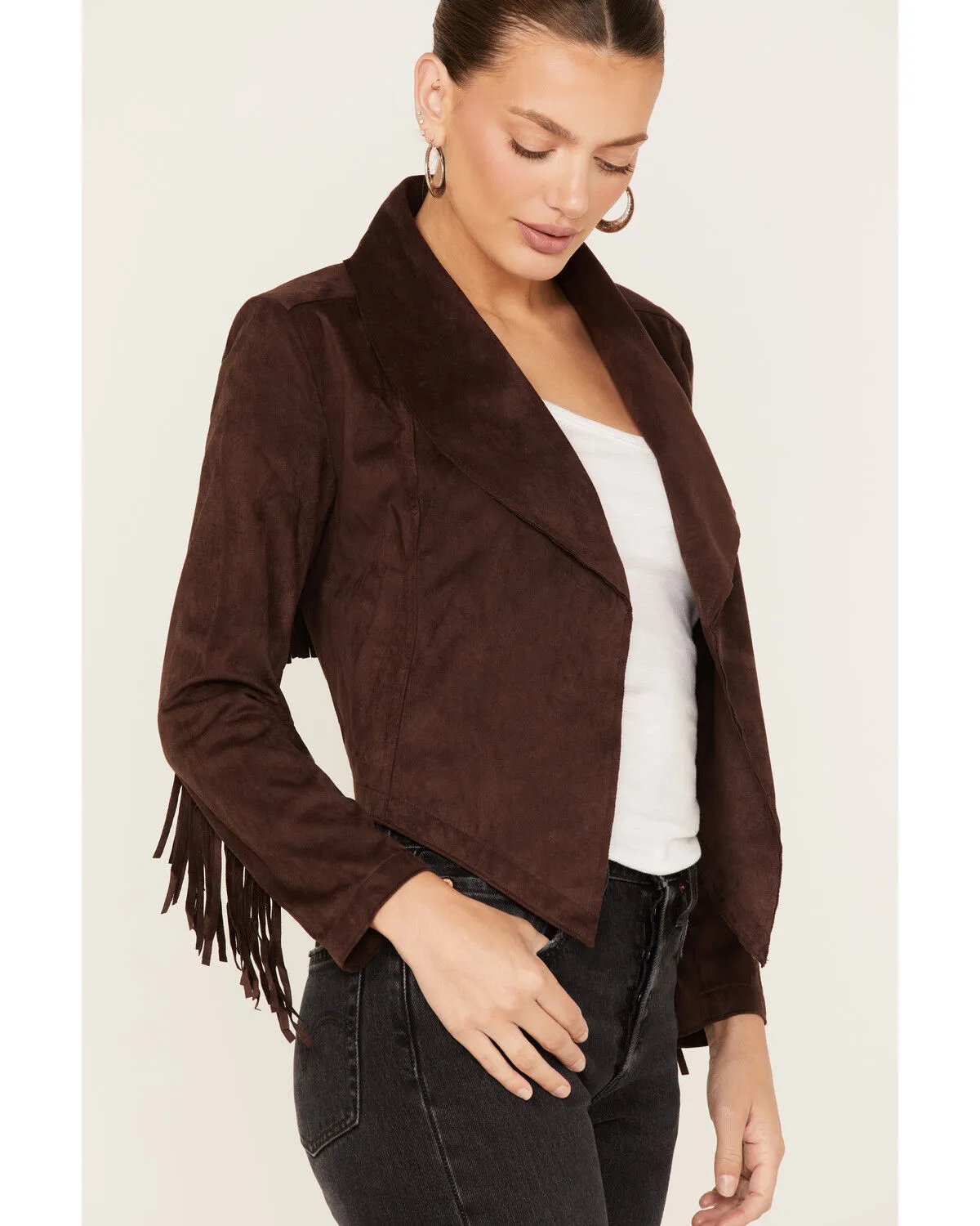 Shyanne Women's Fringe Faux Suede Jacket