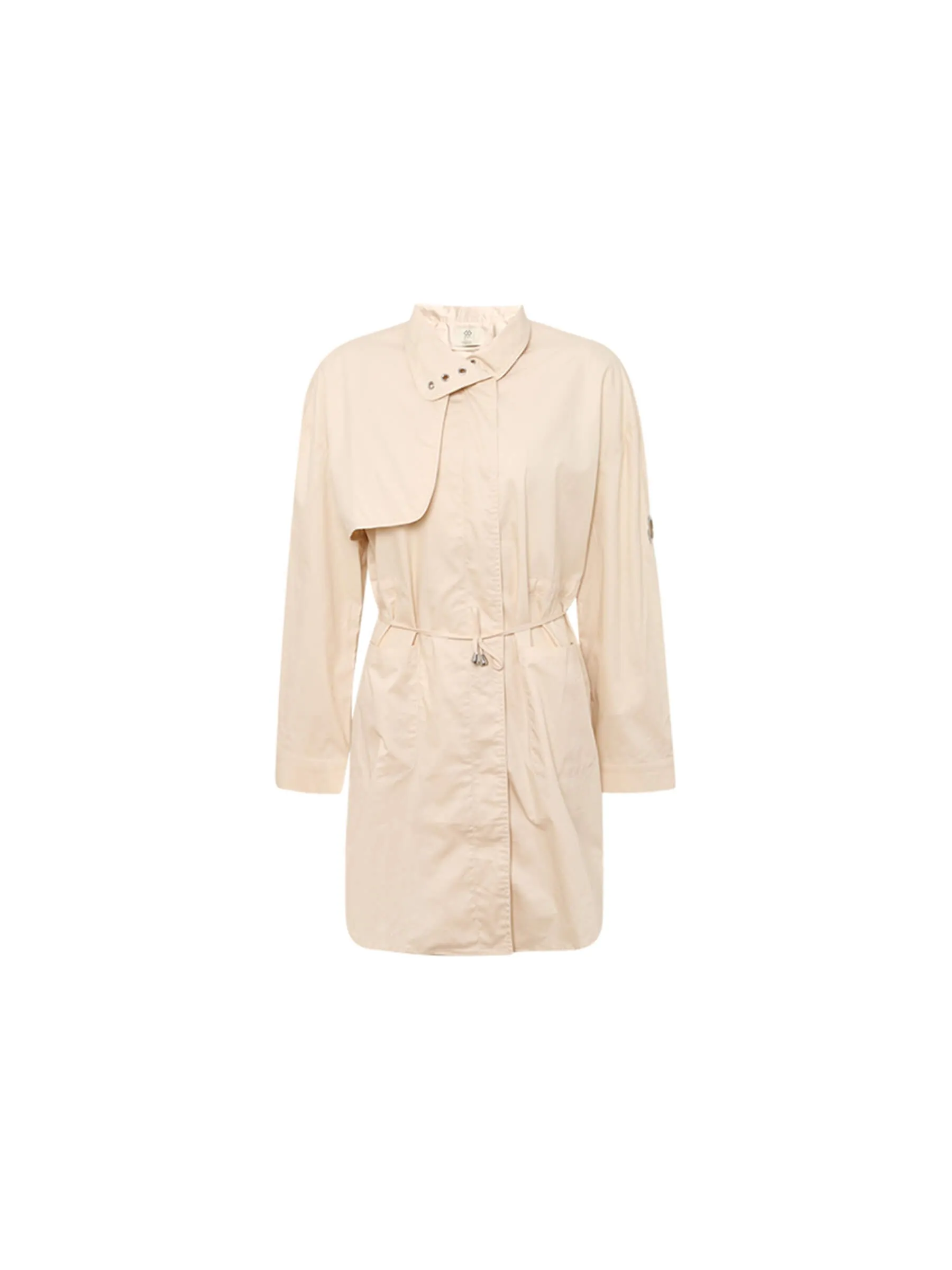 Stand-Up Collar Mid-Length Trench Coat