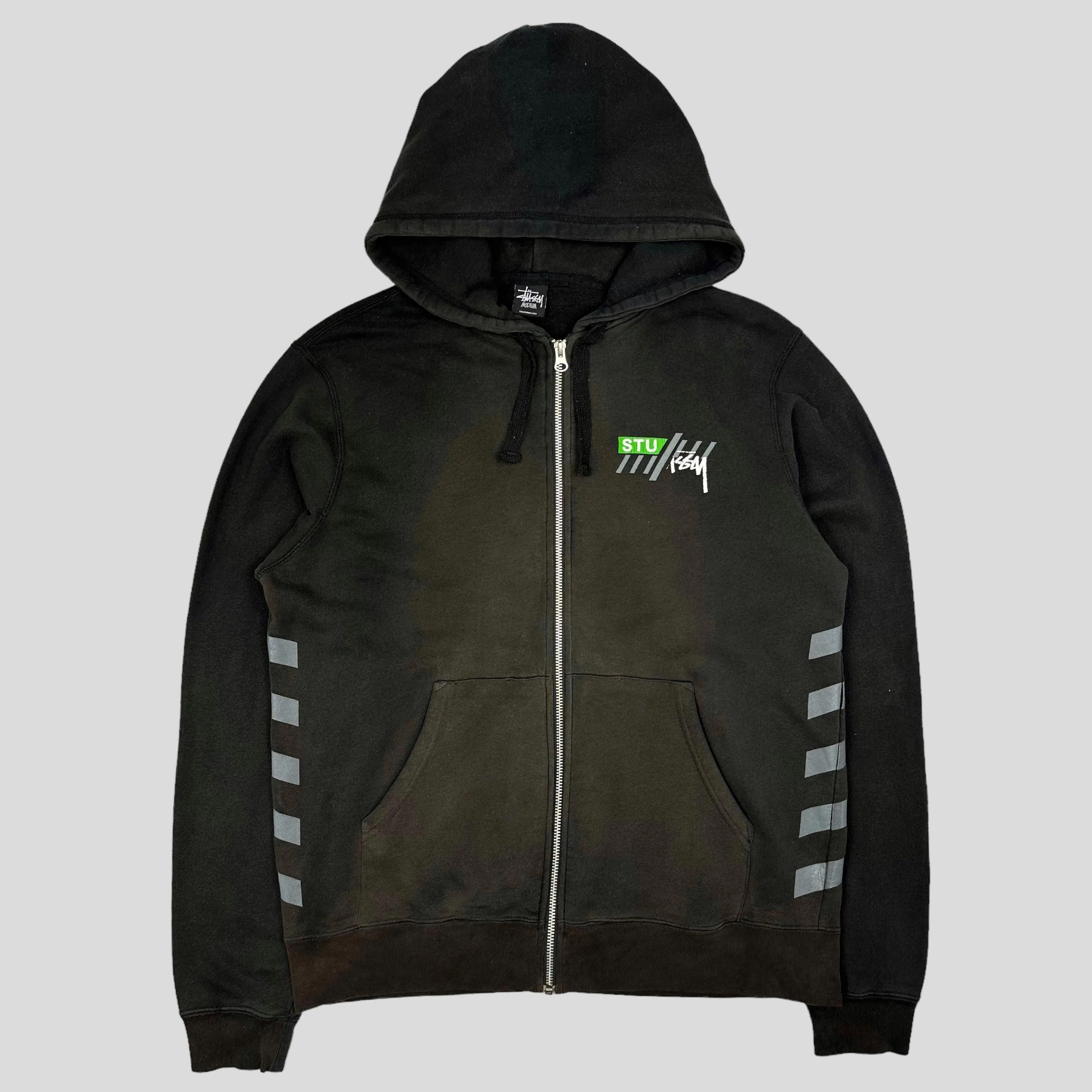 Stussy 00’s Split Logo Zip Up Hoodie - M