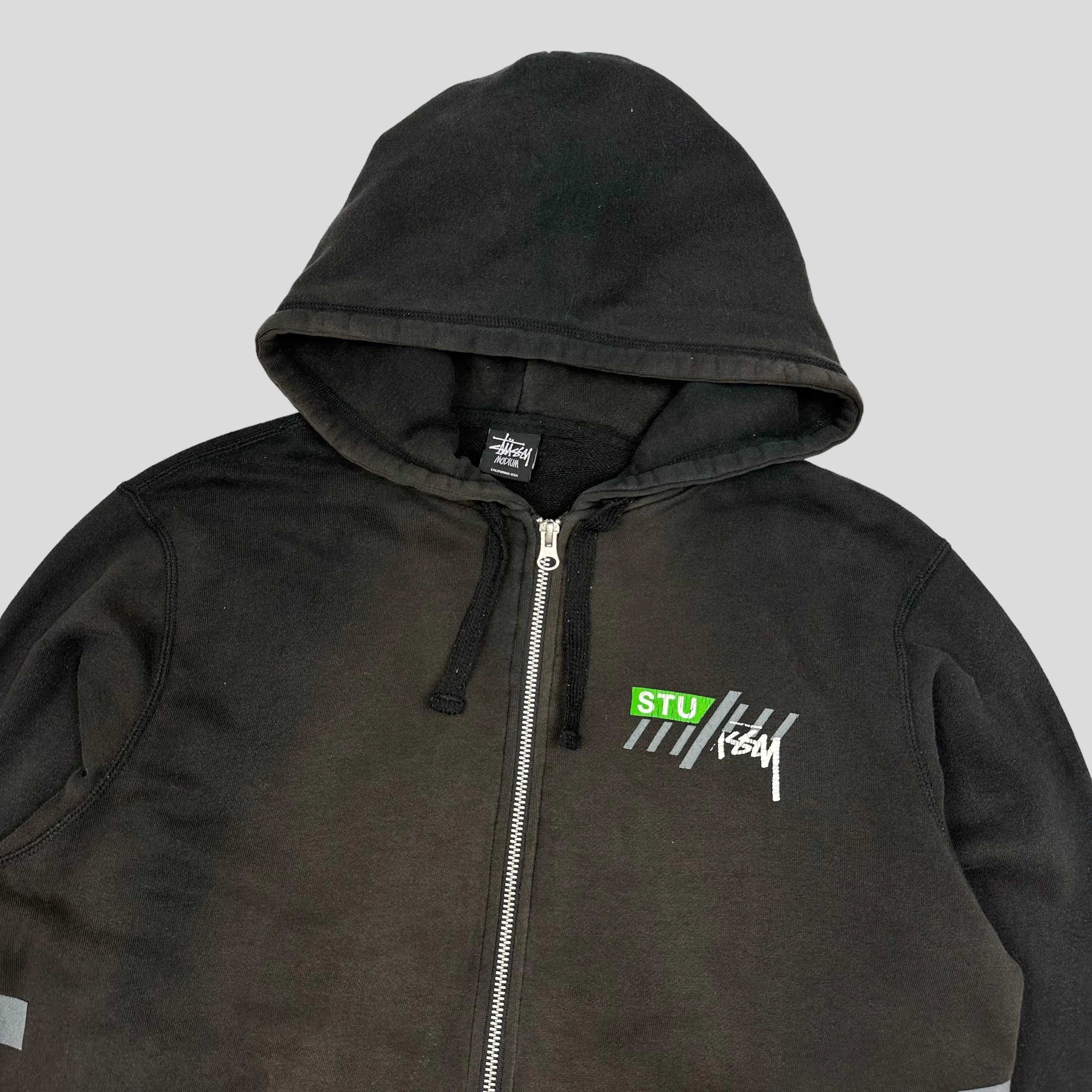 Stussy 00’s Split Logo Zip Up Hoodie - M