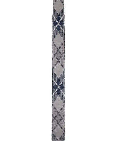 Thom Browne Gray Tartan Neck Tie