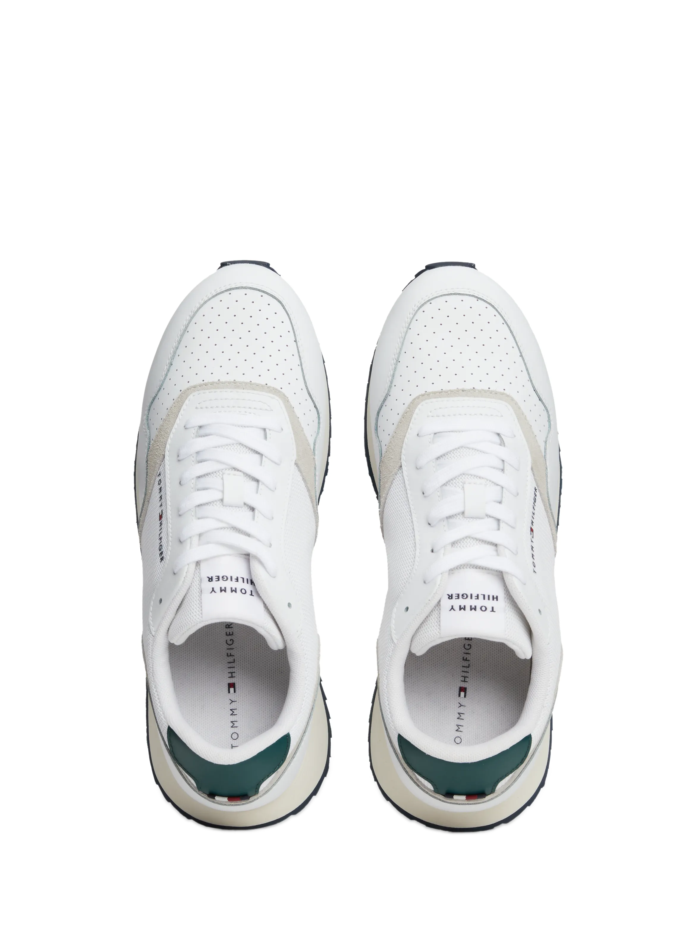 Tommy hilfiger  Leather Running Sneakers - White