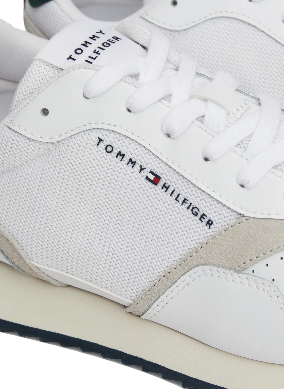 Tommy hilfiger  Leather Running Sneakers - White