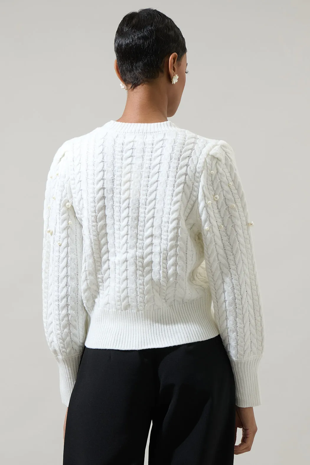 Toxey Pearl Round Neck Sweater