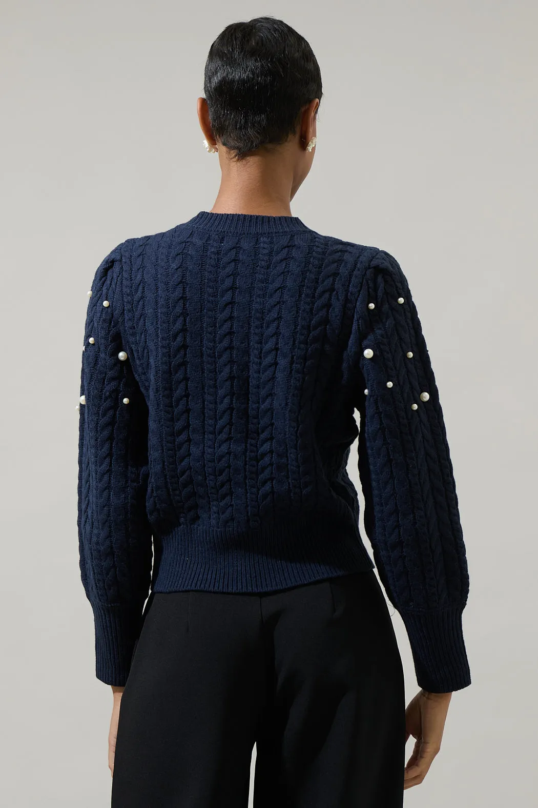 Toxey Pearl Round Neck Sweater