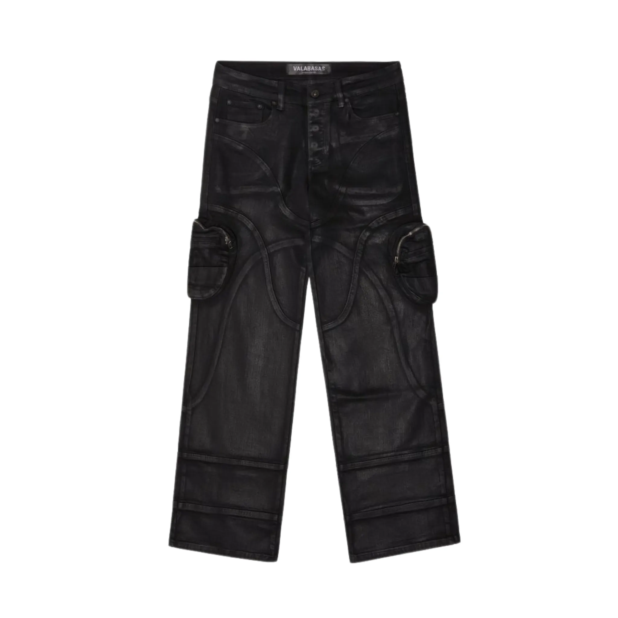 Valabasas Kneeboard Baggy Denim Jean (Black)