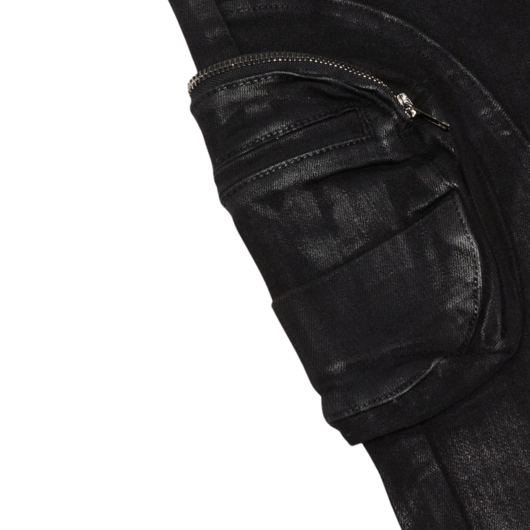 Valabasas Kneeboard Baggy Denim Jean (Black)