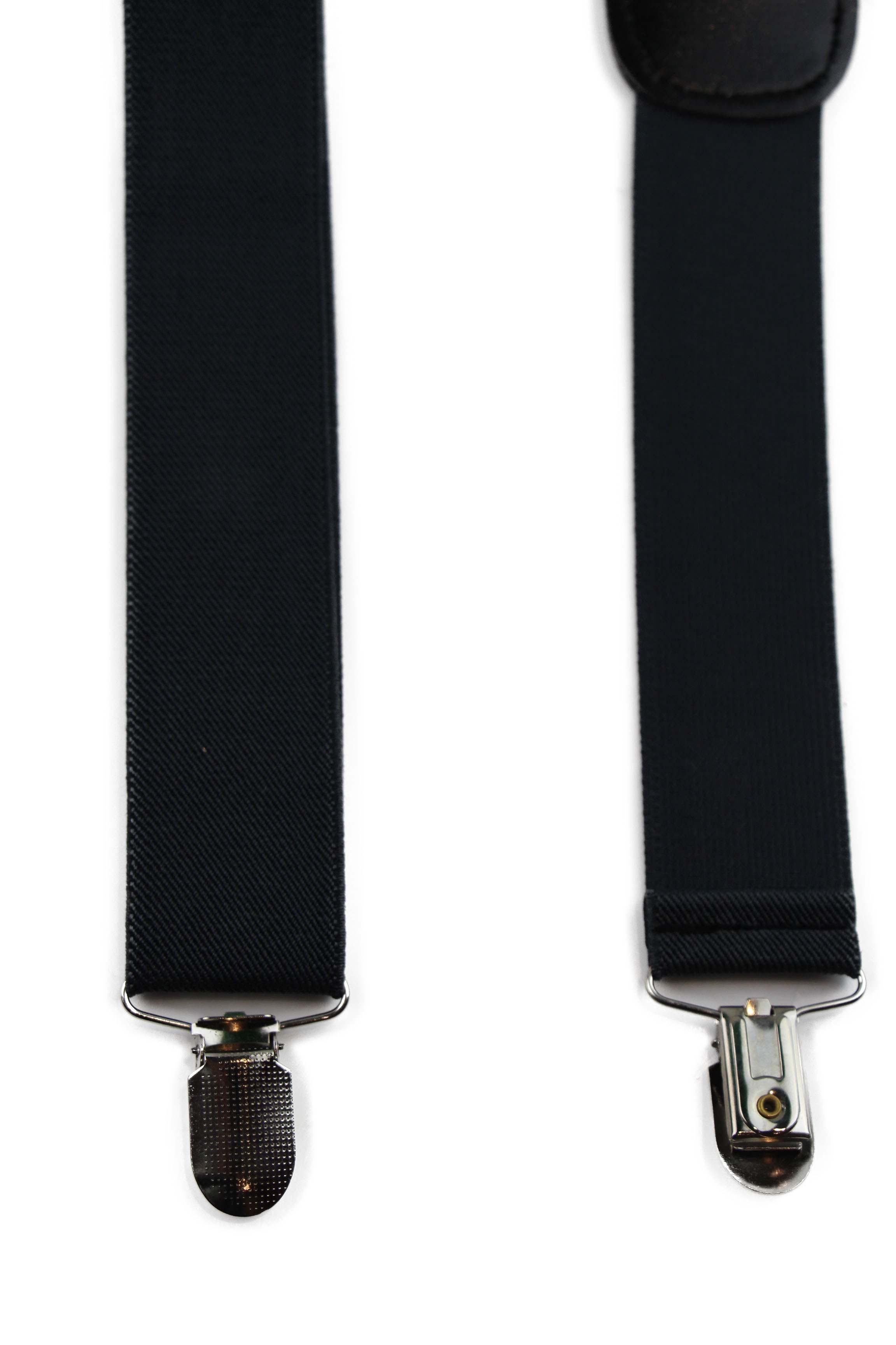 Wide Heavy Duty Adjustable 100cm Gunmetal Adult Mens Suspenders