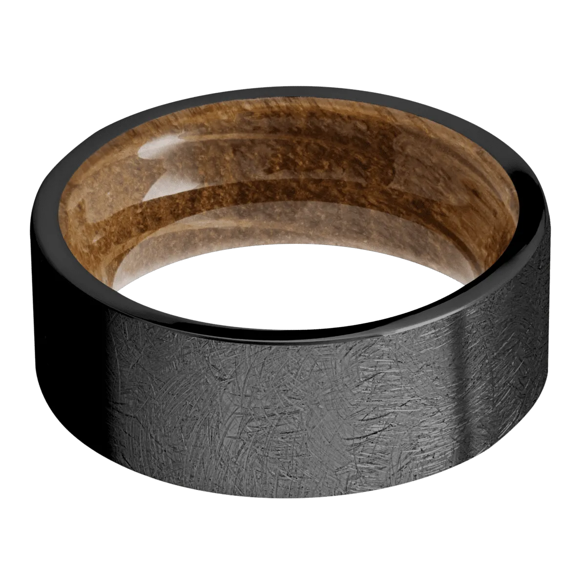 Zirconium with Distressed Finish and Whiskey Barrel